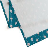  Colette’s Flamingos on Turquoise 