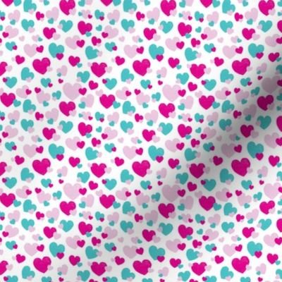 Colette's Pink & Aqua hearts