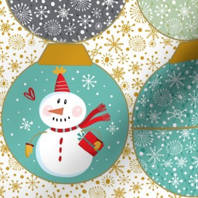 Snowmen Ornament Pouches-Mix