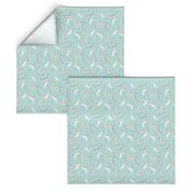 Playful Seal Print Aqua-01