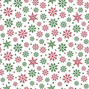 Red and Green Snowflakes