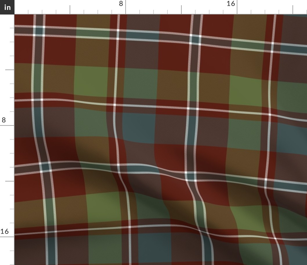 MacDonald of Glenladale tartan #1, 10" muted, c.1772