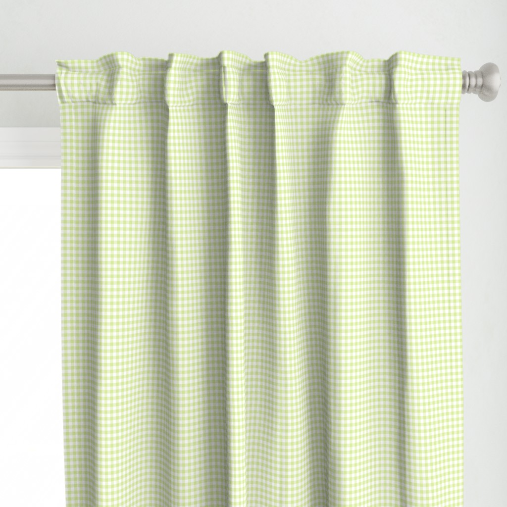 1/4" Pale Lime green gingham checkers