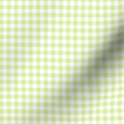 1/4" Pale Lime green gingham checkers