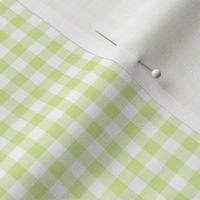 1/4" Pale Lime green gingham checkers