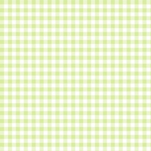 1/4" Pale Lime green gingham checkers