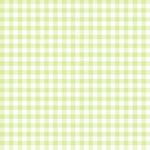 Pale Lime green gingham checkers