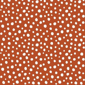 dots on terracotta