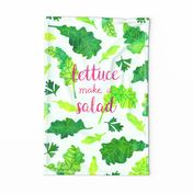Lettuce salad pun vegetables tea towel
