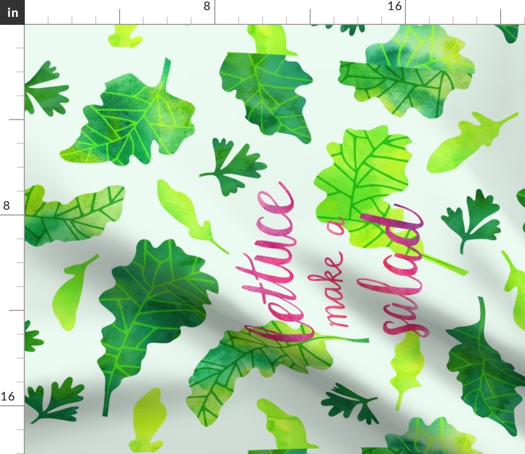 Lettuce salad pun vegetables tea towel