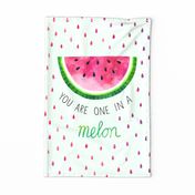 Watermelon fruit pun tea towel