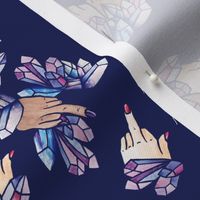 Middle finger Feminist Crystals