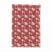 IBD Christmas Florals RED 4x4