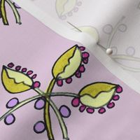 Leaf sprig squared-lilac