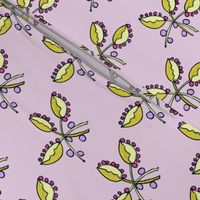 Leaf sprig squared-lilac