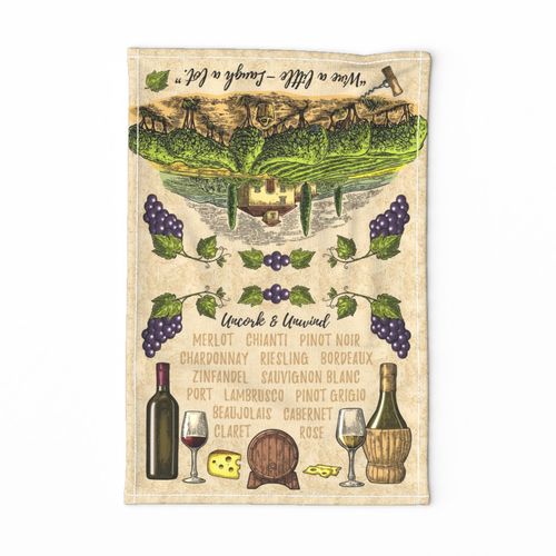 Tea Towel-Wine B