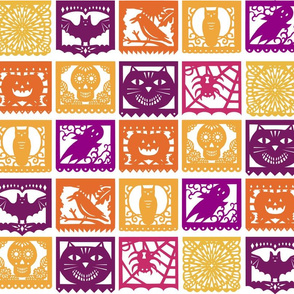 Halloween Papel Picados - Plain