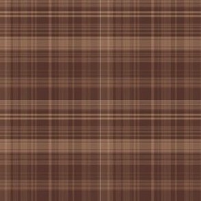 Two Tones of Chocolate Brown Plaid