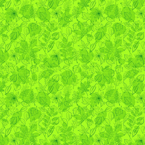 Green Leaves on Lime