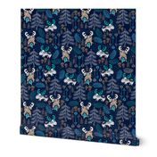 Moose Wonder Woodland in Blue