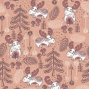 Moose Wonder Woodland in Light Vintage Purple