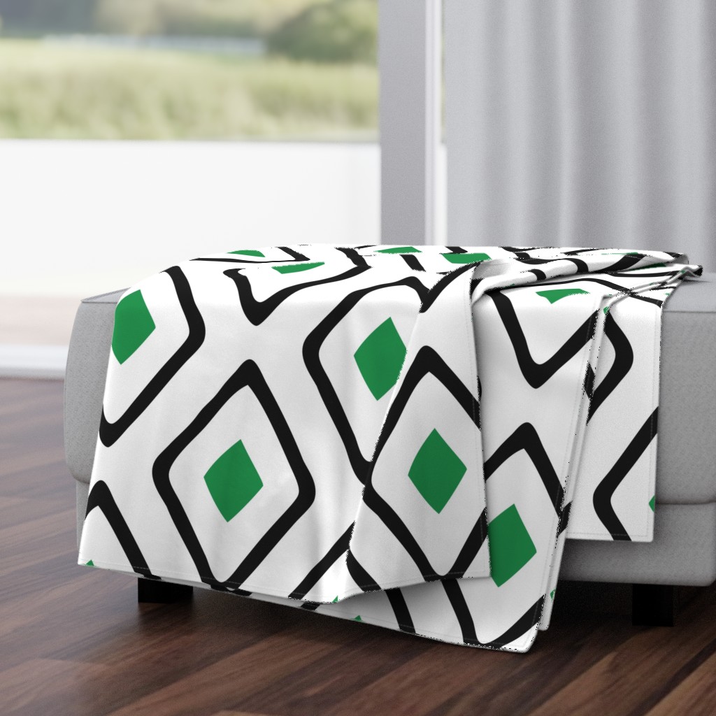 Diamond in Diamond - Jumbo - Green, White, Black