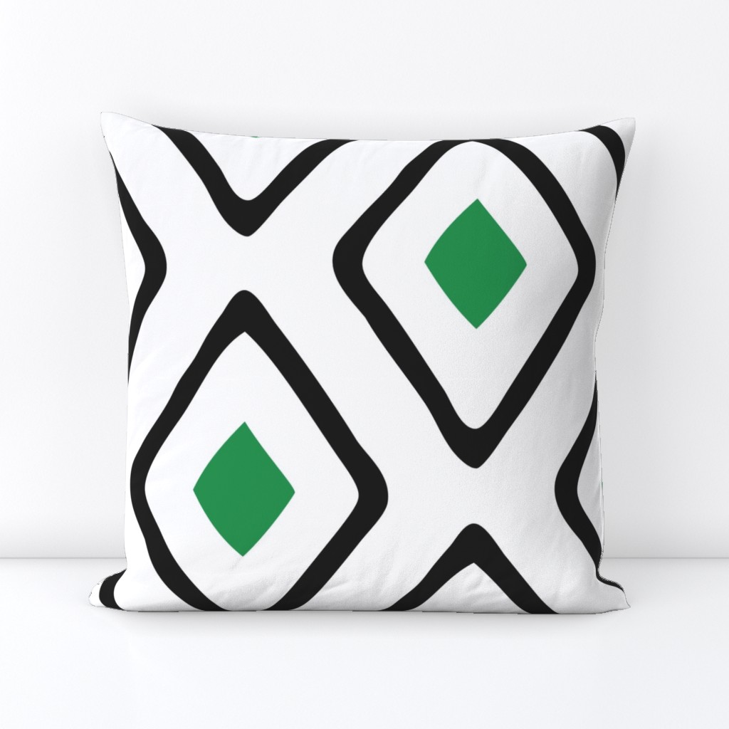 Diamond in Diamond - Jumbo - Green, White, Black