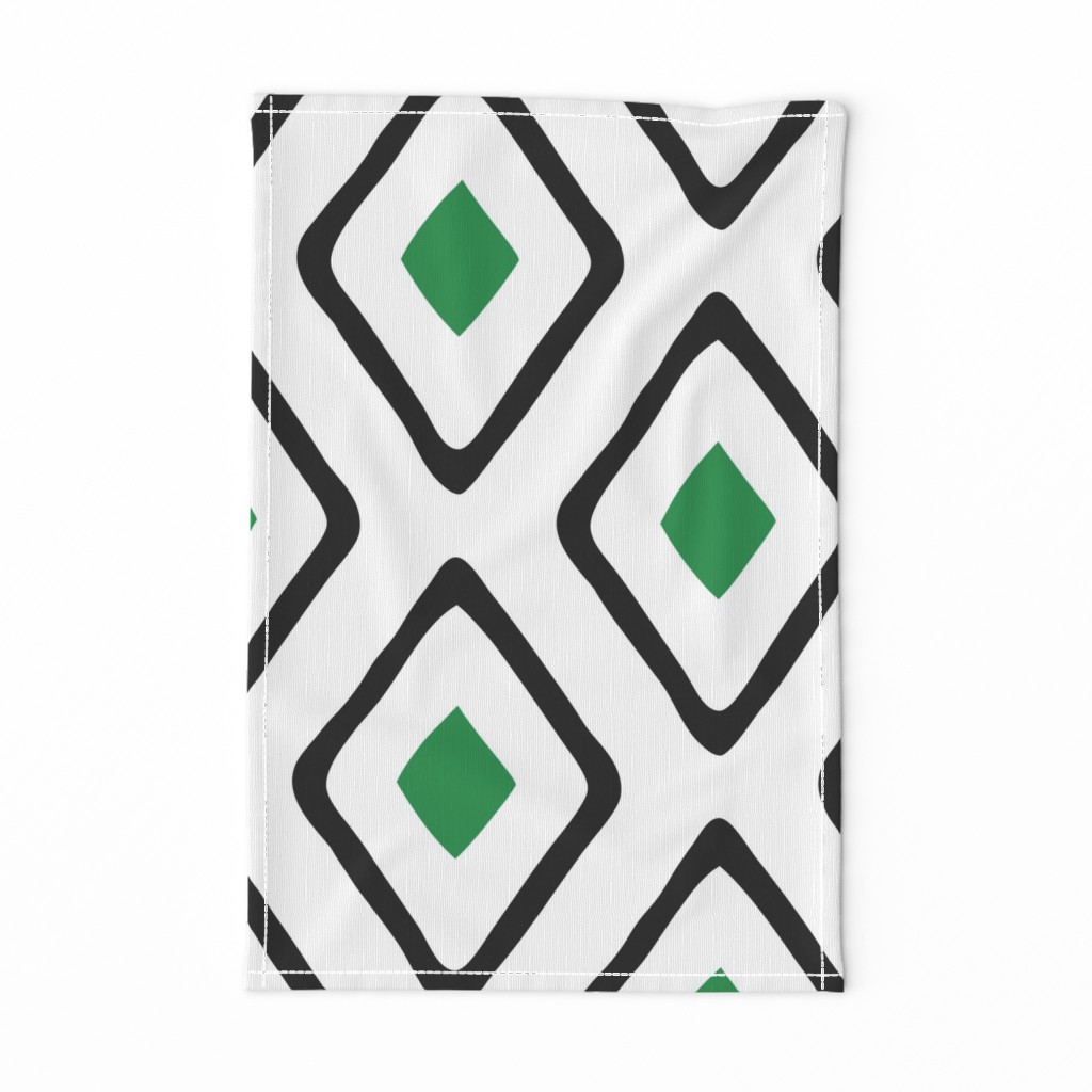 Diamond in Diamond - Jumbo - Green, White, Black