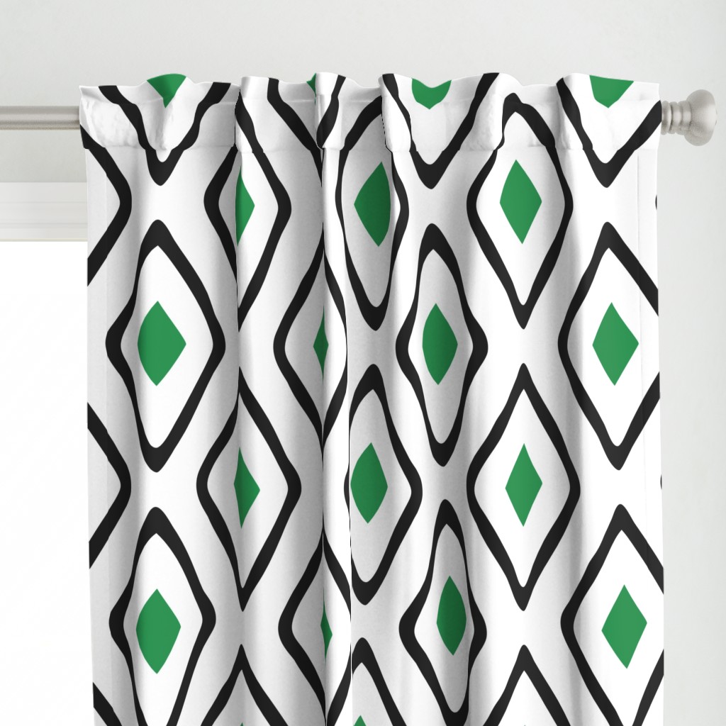 Diamond in Diamond - Jumbo - Green, White, Black