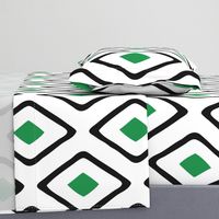 Diamond in Diamond - Jumbo - Green, White, Black