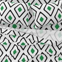 Diamond in Diamond - Jumbo - Green, White, Black