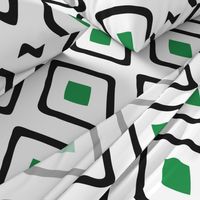 Diamond in Diamond - Jumbo - Green, White, Black