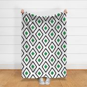 Diamond in Diamond - Jumbo - Green, White, Black