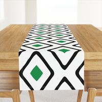 Diamond in Diamond - Jumbo - Green, White, Black