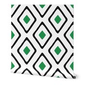 Diamond in Diamond - Jumbo - Green, White, Black