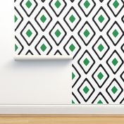 Diamond in Diamond - Jumbo - Green, White, Black