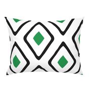 Diamond in Diamond - Jumbo - Green, White, Black