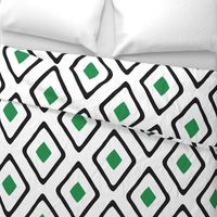 Diamond in Diamond - Jumbo - Green, White, Black