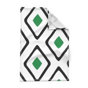 Diamond in Diamond - Jumbo - Green, White, Black