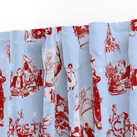 Good Cheer Christmas Toile blueberry 1