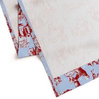 Good Cheer Christmas Toile blueberry 1