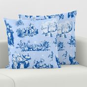 Good Cheer Christmas Toile blueberry 2