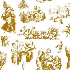 Good Cheer Christmas Toile gilded 