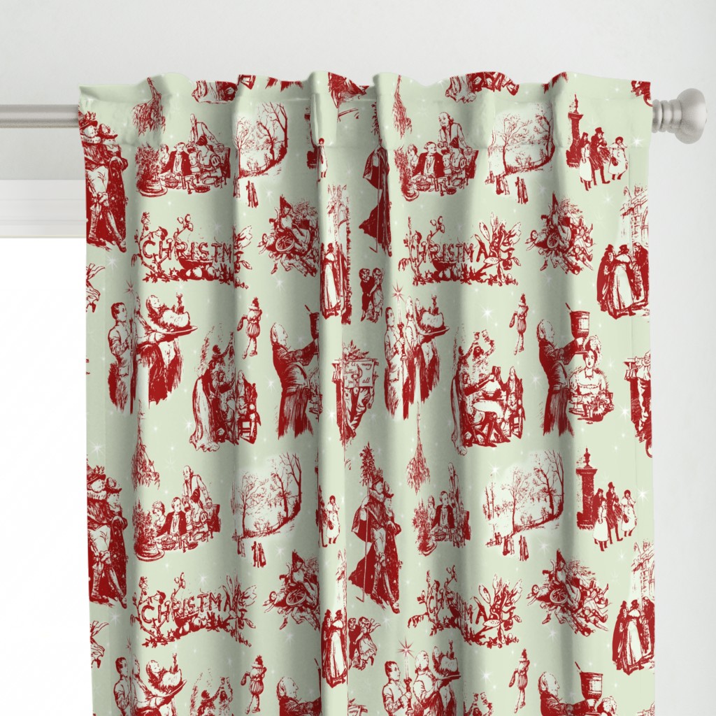 Good Cheer Christmas Toile strawberry basil