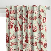 Good Cheer Christmas Toile strawberry basil