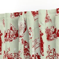 Good Cheer Christmas Toile strawberry basil