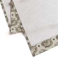 Salamanders and Fleur de Lis with Stone Texture, Historical French Royal Symbols