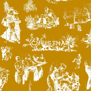 Good Cheer Christmas Toile gilded 2