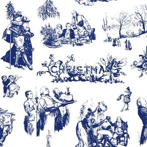 Good Cheer Christmas Toile ink 1