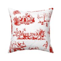 Good Cheer Christmas Toile strawberry 1